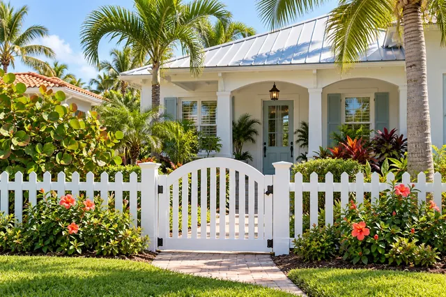 Old Florida curb appeal with no repainting.